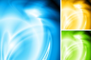 Image showing Vector wavy backgrounds