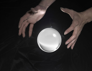 Image showing crystal ball and hands