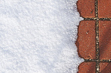 Image showing snow with red floor