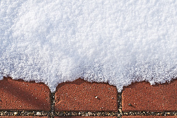 Image showing snow with red floor