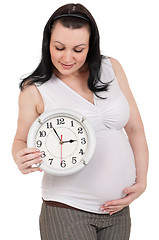 Image showing Pregnant belly clock