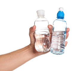 Image showing Hand with bottle of water