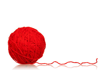 Image showing Red ball of yarn