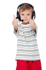 Image showing Boy with headphones