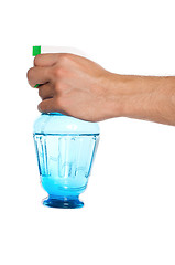 Image showing Hand with spray bottle