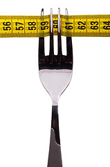 Image showing Fork with measure tape