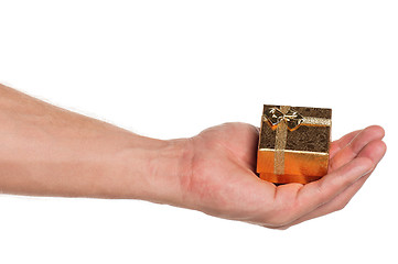 Image showing Hand with gift box
