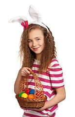 Image showing Girl with bunny ears