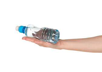 Image showing Hand with bottle of water