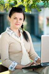 Image showing Young business woman