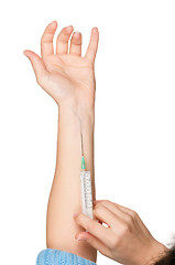 Image showing Hand with syringe