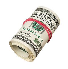 Image showing Roll of dollars