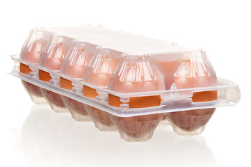 Image showing Eggs in box