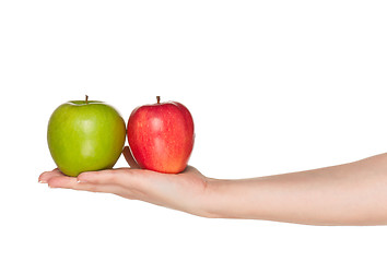 Image showing Hand with apple