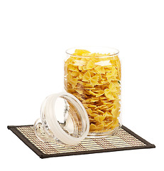 Image showing Pasta in glass pot