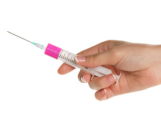 Image showing Hand with syringe