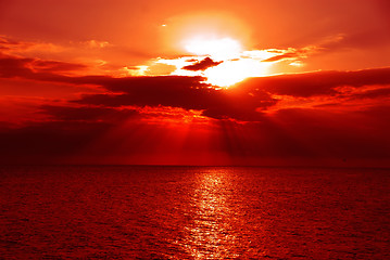 Image showing Sunset, Gulf of Mexico