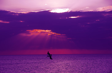 Image showing Sunset, Gulf of Mexico