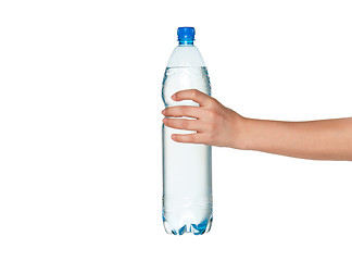 Image showing Hand with bottle of water