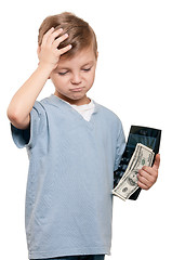 Image showing Boy with dollars