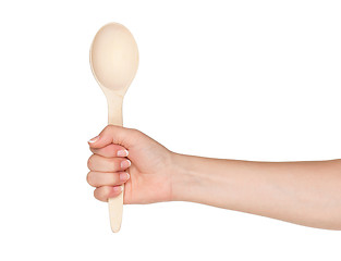 Image showing Hand with spoon