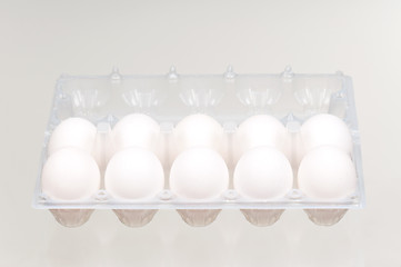 Image showing Eggs in box