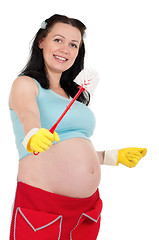 Image showing Pregnant housewife
