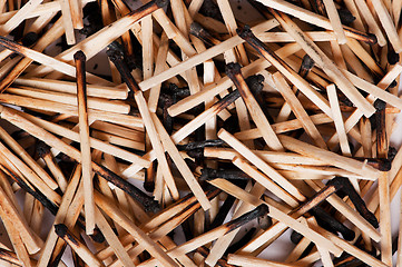 Image showing Burned matches