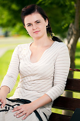 Image showing Young business woman