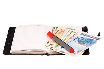 Image showing Money and notepad