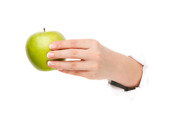 Image showing Hand with apple