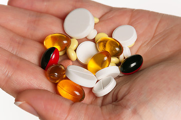 Image showing Hand with pills