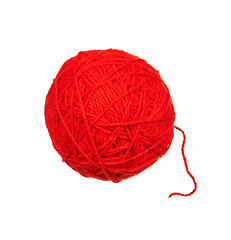 Image showing Red ball of yarn