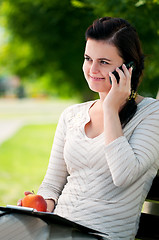 Image showing Young business woman