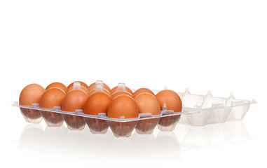 Image showing Eggs in box