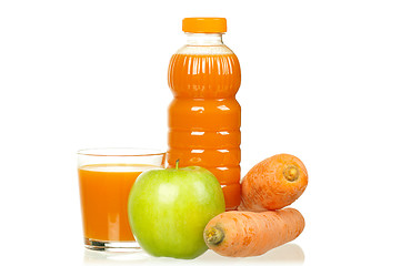 Image showing Carrot and apple juice