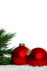 Image showing Red baubles