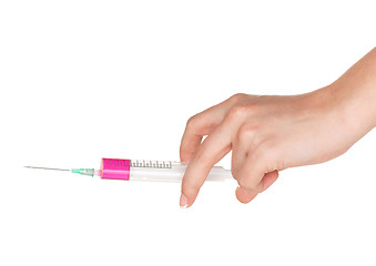 Image showing Hand with syringe