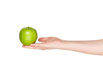 Image showing Hand with apple