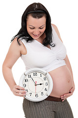 Image showing Pregnant belly clock