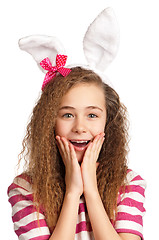 Image showing Girl with bunny ears