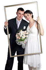 Image showing Bride and groom