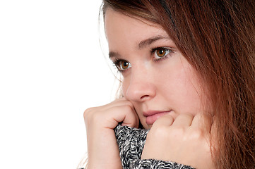 Image showing Woman posing in sweater