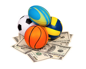 Image showing Dollars and balls