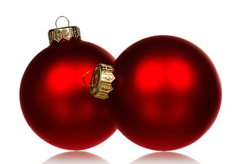 Image showing Red baubles