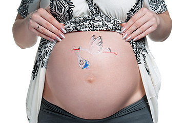 Image showing Tummy with drawing