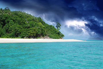 Image showing Storm approaching Bamboo Island, Asia