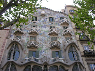 Image showing BARCELONA - APRIL 28: The facade of the house Casa Batllo on Apr