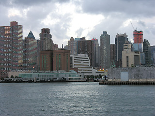 Image showing Beautiful panoramic view of Manhattan skyline and skyscrapers fr