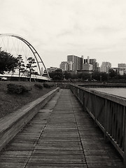 Image showing Architectural detail of Tokyo, Black and White view